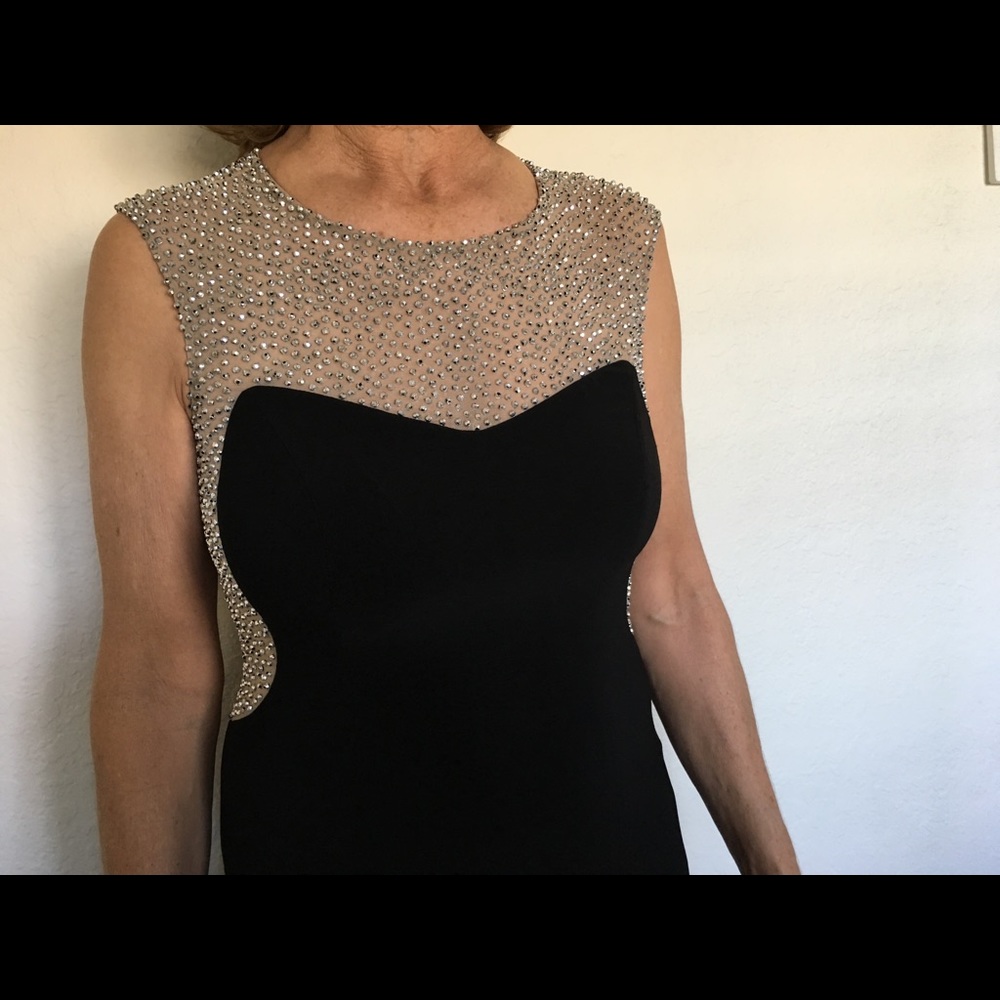 Formal beaded long gown. Sz 8